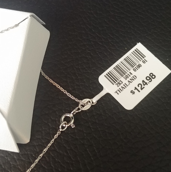 Diamond Necklace Sterling Silver - Picture 5 of 6